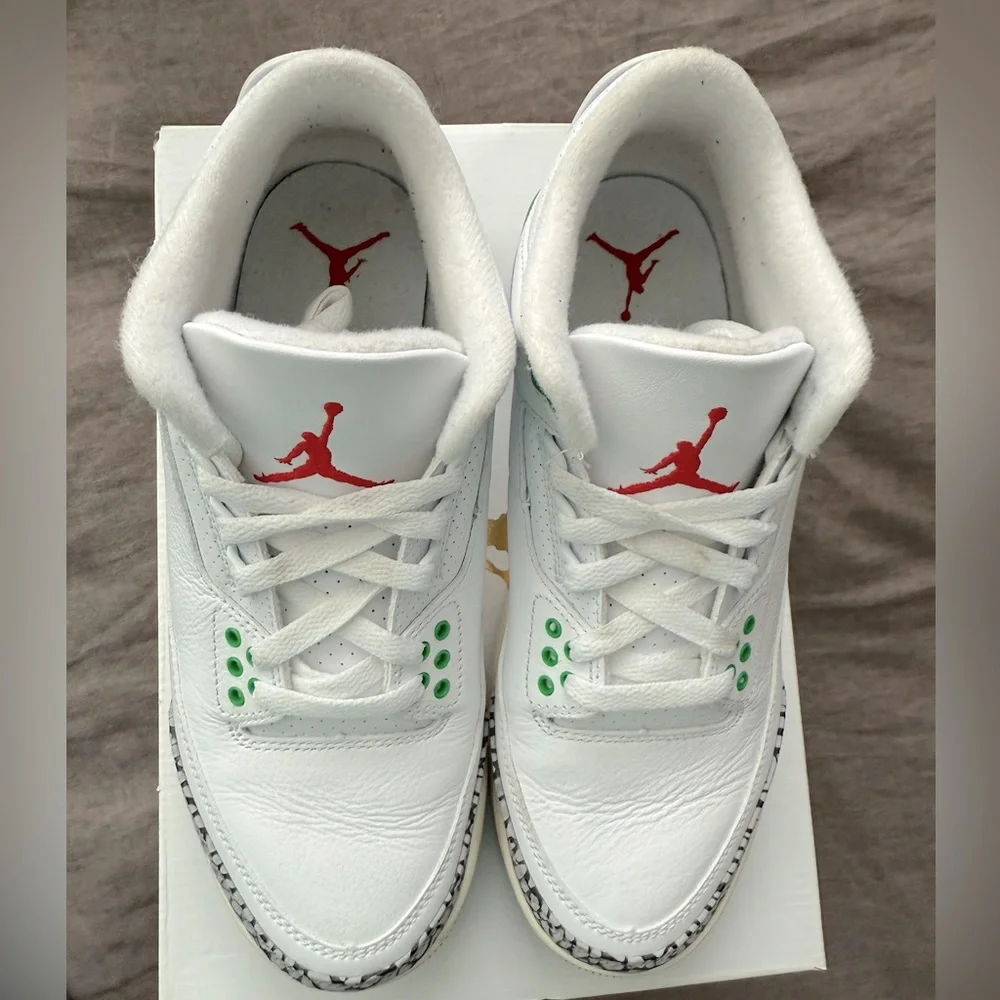 100% AUTHENTIC Wmns Air Jordan 3 Retro 'Lucky Green' - Picture 9 of 15